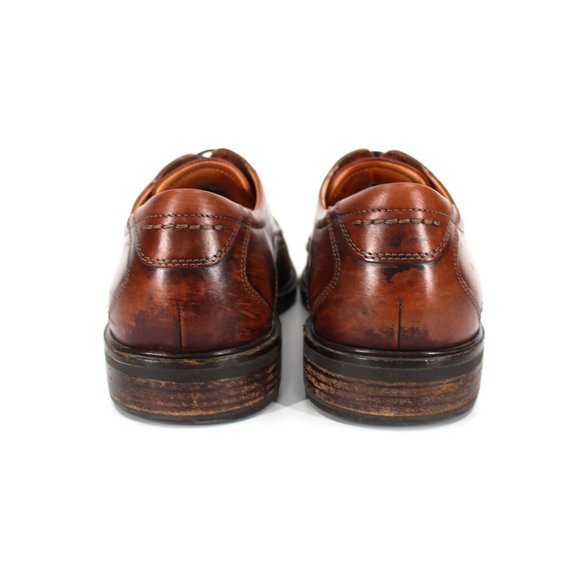 Ecco Brown Leather Lace Tie Almond Toe Derby 47 US 13.5 Wide Oxford Dress Shoes main image 6